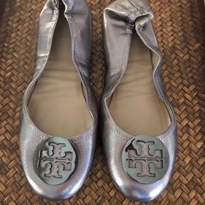 Tory Burch Ballet Flats Metallic Size 10